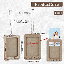 Rectangle with Word Drive Safely I Love You Wood Hanging Photo Frame&nbsp;HJEW-SP0001-19C