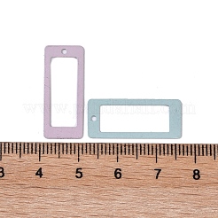真鍮チャーム  カドミウムフリー＆ニッケルフリー＆鉛フリー  長方形  ミックスカラー  24x10x0.5mm  穴：1.4mm&nbsp;KK-R156-05A