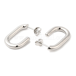 Brass Oval Stud Earrings&nbsp;EJEW-Q770-11P