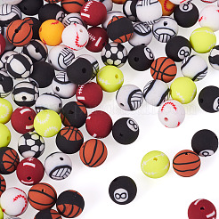220Pcs 11 Styles Handmade 8 Ball Polymer Clay Beads&nbsp;CLAY-TA0001-88