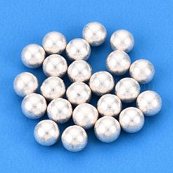 925スターリングシルバービーズ  穴なし/ドリルなし  ラウンド  銀  4mm&nbsp;STER-T002-232S-4mm