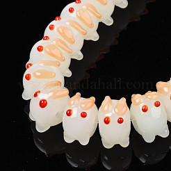 Handmade Bumpy Lampwork Beads Strands&nbsp;LAMP-T017-01C