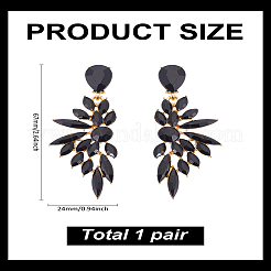 1 Pair Resin Wing Dangle Stud Earrings&nbsp;EJEW-LP0001-23C