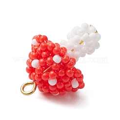 Seed Beads Beaded Charms&nbsp;PALLOY-MZ00339