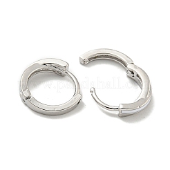 真鍮製フープピアス  エナメル  プラチナメッキ  12x3mm&nbsp;EJEW-L211-005P