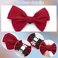Bowknot Polyester Shoe Decorations&nbsp;FIND-WH0423-93C