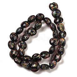 Handmade Dichroic Foil Glass Beads Strands&nbsp;DICH-U001-11D