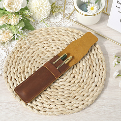 革ペンバッグ  ペンホルダー  長方形  シエナ  160x51x8mm&nbsp;AJEW-WH20020-332C