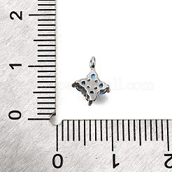 Brass Micro Pave Cubic Zirconia Pendants&nbsp;KK-D356-07A-P
