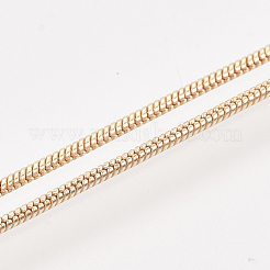 真鍮スネークチェーンネックレス  カニカン付き  ライトゴールド  18.5インチ（47.2cm）  1.2mm&nbsp;X-MAK-T006-11A-KC