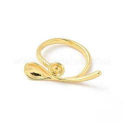 Brass Cup Peg Open Cuff Ring Settings&nbsp;LS-KK-G518-10G-02