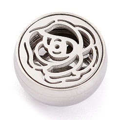 304 Stainless Steel Magnetic Diffuser Locket Aromatherapy Essential Oil Buckle&nbsp;AJEW-M027-04P