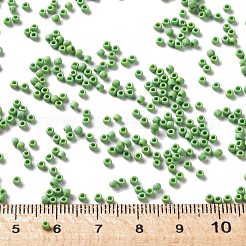 TOHOラウンドシードビーズ  日本製シードビーズ  （407f）緑の不透明なレインボーマット  11/0  2.2mm  穴：0.8mm  約1110PCS /ボトル  10 G /ボトル&nbsp;SEED-JPTR11-0407F