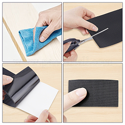 ゴム製の粘着式靴底保護ステッカー  ブラック  1500x103x1mm&nbsp;DIY-WH0591-664A