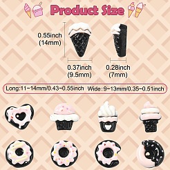90Pcs 9 Styles Resin Cabochons&nbsp;RESI-CJ0004-26