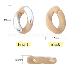 100Pcs Acrylic Linking Rings&nbsp;SACR-CJ0001-35S