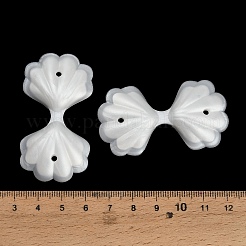 シリコンビーズ  焦点ビーズ  ホワイト  シェル形状  55x29x6mm  穴：2mm&nbsp;SL-CBA4796-01E-05