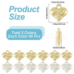 80Pcs 2 Colors CCB Plastic Charms&nbsp;CCB-FS0001-15