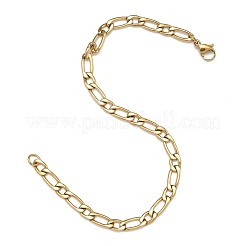 Ion Plating(IP) 304 Stainless Steel Figaro Chain Bracelets&nbsp;BJEW-I274-03G