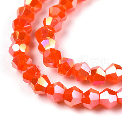 Opaque Solid Color Electroplate Glass Beads Strands&nbsp;EGLA-A039-P2mm-B03