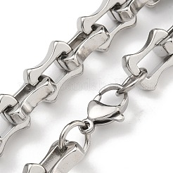 304ステンレススチールリンクチェーンブレスレット  ステンレス鋼色  8-7/8インチ（22.5cm）&nbsp;BJEW-H618-11P