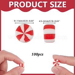 100Pcs Handmade Polymer Clay Beads&nbsp;CLAY-HY0001-06A
