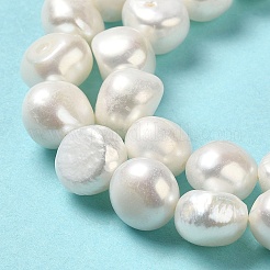天然養殖淡水パールビーズ連売り  両面研磨  貝殻色  9~10.5x10~11x7~8mm  穴：0.5mm  約38個/連  14.25~14.37''（36.2~36.5センチメートル）&nbsp;PEAR-E017-23