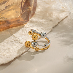 Adjustable 304 Stainless Steel Cuff Open Rings for Women&nbsp;JL6559