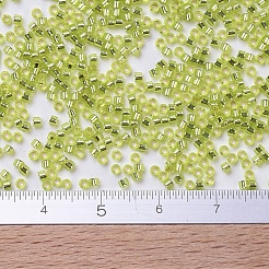 MIYUKIデリカビーズ小  シリンダー  日本製シードビーズ  15/0  （dbs0147)シルバーライニングチャートリユース  1.1x1.3mm  穴：0.7mm  約3500個/10g&nbsp;X-SEED-J020-DBS0147