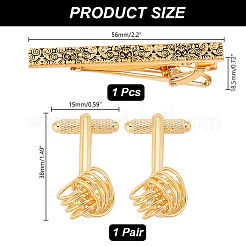 Brass Cufflinks & Tie Clips&nbsp;AJEW-AR0001-99