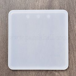 正方形 DIY シリコンバインダーカバー金型  デコレーションメイキング  レジン型  UVレジン用  エポキシ樹脂ジュエリー作り  ホワイト  108x108x5mm  穴：5mm&nbsp;SIMO-H018-02