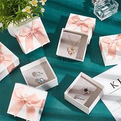 Square Cardboard Paper Jewelry Set Storage Boxes&nbsp;LS-CON-WH0086-097C