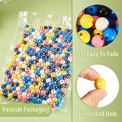 240Pcs 6 Colors Natural Wooden Beads&nbsp;WOOD-TA0002-74B