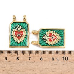 Brass Enamel Pendants&nbsp;KK-B157-28C-G