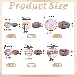 Natural Paua Shell Buttons&nbsp;BUTT-GA0001-32