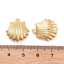 316サージカルステンレスペンダント  18KGP本金メッキ  シェル形状  19x16x6mm  穴：1mm&nbsp;STAS-B072-03G-01