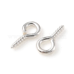 500本の鉄ネジアイピンペグベイル  片穴パーツ用  銀  10x5x1.2mm  穴：2.8mm&nbsp;FIND-YW0003-06S