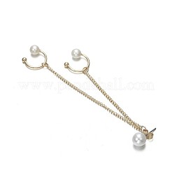 Alloy & Round Imitation Pearl Tassel Chain Cuff Crawler Climber Cartilage Earrings&nbsp;FS-WG06E18-01
