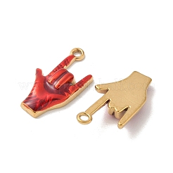 304 Stainless Steel Enamel Pendants&nbsp;STAS-I351-13G