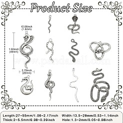 100Pcs 10 Styles Tibetan Style Alloy Pendants&nbsp;FIND-CJ0003-94