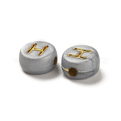 Golden Plating Opaque Acrylic Beads&nbsp;PACR-Q001-01