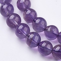Natural Amethyst Bead Strands&nbsp;G-G945-19-6mm