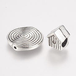 チベット風合金ビーズ  混合図形  アンティークシルバー  4~22x4~22x2~8mm  穴：1~5mm&nbsp;PALLOY-XCP0005-02AS