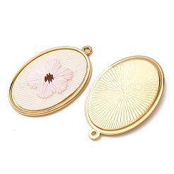 304 Stainless Steel & Cloth Embroidered Pendants&nbsp;FB-CBAFBAF-06G