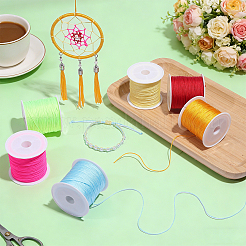 6 Rolls 6 Colors Nylon Chinese Knot Cord&nbsp;NWIR-PH0002-54