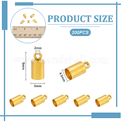 200Pcs Brass Cord Ends&nbsp;KK-UN0003-76G