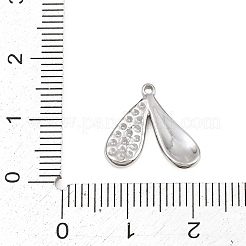 304ステンレススチールペンダントラインストーンセッティング  ハート  ステンレス鋼色  14.5x15.5x2mm  穴：1mm  1mmのラインストーンに適する&nbsp;SA-CBA038A-01A-P