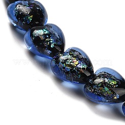 Handmade Dichroic Foil Glass Beads Strands&nbsp;DICH-U001-03I