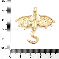 メッキ合金エナメルチャームラック  ラインストーン付き  ドラゴンチャーム  緑黄  38x41x4mm  穴：1.6mm&nbsp;PALLOY-R451-05G