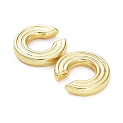 Rack Plating Grooved Donut Brass Cuff Earring&nbsp;EJEW-M226-03G
